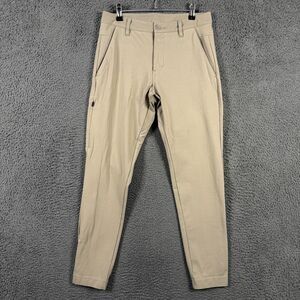 BYLT Pants Mens 31x27 Beige Tan Everyday Jogger Skinny Fit Stretch Travel